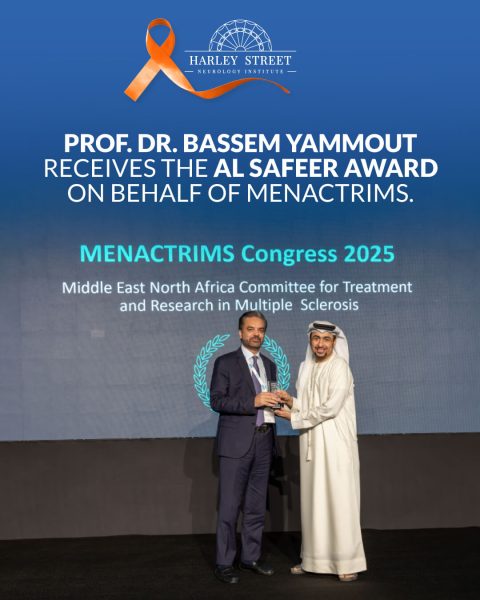 Prof. Bassem Dubai's Al Safeer award on behalf of MENACTRIMS